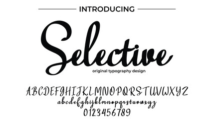 Selective - Elegant Script Font for Smooth Handwritten Design and Creative Typography