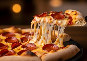 Photo pizza on a plate