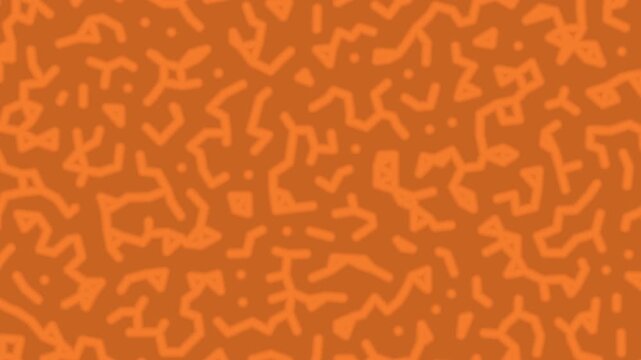 A dynamic turbular animation featuring wandering, organic line fragments distributed across a warm brown background.