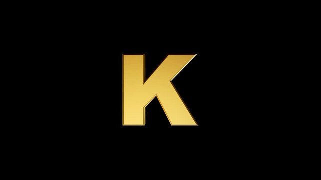 Golden 3D Alphabet Letter K 360 Rotating Loop Animation | Transparent Background.
It is ideal for branding, logo animation, titles, intros motion graphics, and creative video projects.