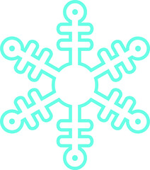 Obraz premium Neon Snowflake Decoration