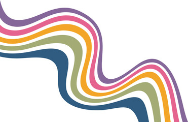 Retro Wavy Rainbow Decoration