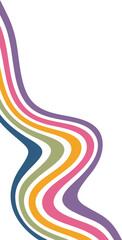 Retro Wavy Rainbow Decoration