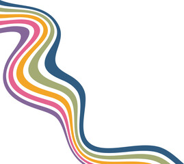 Retro Wavy Rainbow Decoration