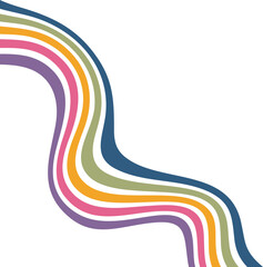 Retro Wavy Rainbow Decoration