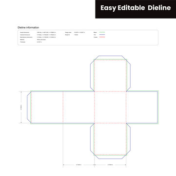 dieline template box dieline die lines packaging custom cube box dieline  box cardboard box dieline pizza box dieline printable product packaging layout,
