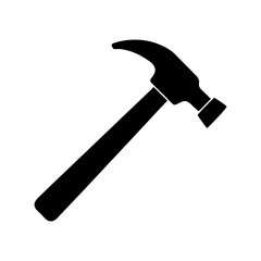 Tool Hammer Silhouette Icon Minimal Style.
