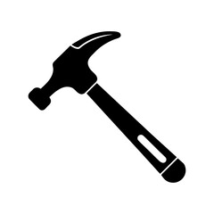 Simple Hammer Repair Icon Isolated on White.