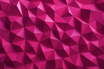 Fototapeta premium Magenta Glossy Low Poly Geometric Abstract Shapes with Vibrant Modern Polygon Texture