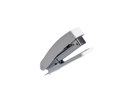 A compact and modern stapler with a sleek design suitable for office and home use