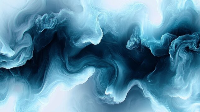 Stunning Dramatic Abstract Swirls and Blue Smoke Formation Creating Ethereal Dreamy Backgrounds - Powered by Adobe