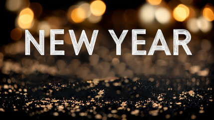 Celebrate New Year's Eve with sparkling bokeh lights and festive glitter for an unforgettable holiday experience