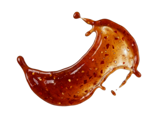 Abstract Splash of Chocolate Sauce or Coffee Liquid. isolated on transparent background