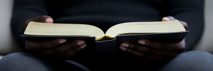 A Person Deeply Examines Theological Texts, Contemplating Divine Revelations from Ancient Antiquity