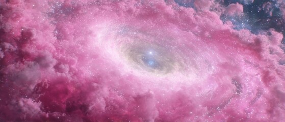 Fototapeta premium Bright Celestial Vortex with Glowing Core in Space