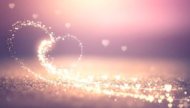 ハート型の光の軌跡