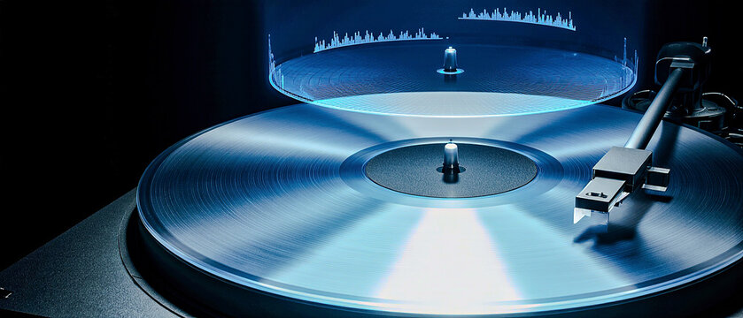 Old Vinyl Player with AI Enhancements