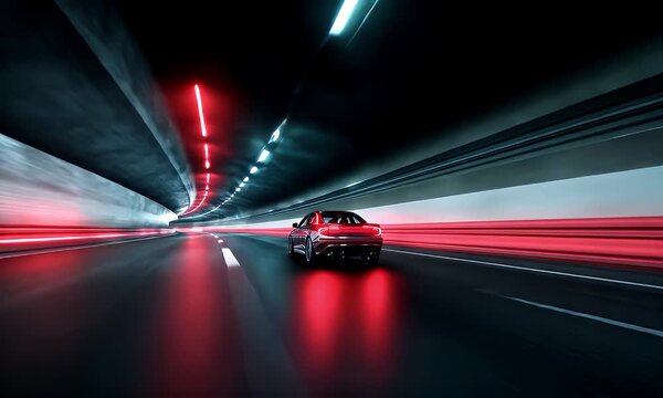Abstract visual representation of a film strip with the words behind the car driving fast on a black overlaid suggesting motion and cinematic themes