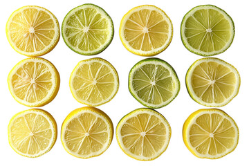 Citrus Slice Collection Fresh Lemons and Limes Fruit Photography Food Styling Vibrant Colors Healthy