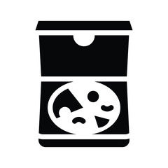 pizza box glyph icon illustration vector graphic.eps