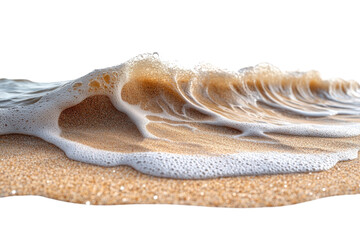 Golden Hour Wave Coastal Serenity Beach Scene Waves Foam Nature Seascape Sand Tranquil Waterscape