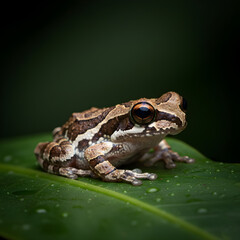 frog on a leaf