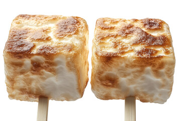 Toasted marshmallows on a stick sweet treat food photography s mores dessert campfire snack grilled