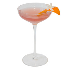 A refreshing cocktail, expertly mixed and garnished, presented in an elegant glass