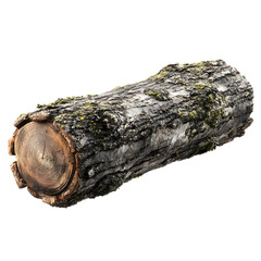 High-Quality Photorealistic Log Isolated on White Background