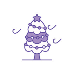 Christmas Tree icon clean and modern vector illustration