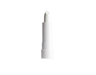 A sleek and modern white lipstick tube with a minimalist design and a smooth, rounded tip for precise application
