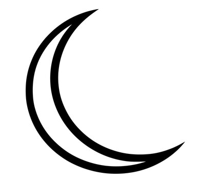 Moonlit tranquility, nighttime serenade | Clean, isolated vector art for creative projects.