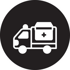 delivery truck glyph icon