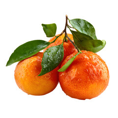 Fresh Juicy Mandarin Oranges with Vibrant Green Leaves for Stunning Food Photography