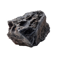 Basalt Stone Isolated on Transparent Background for Creative Design Projects