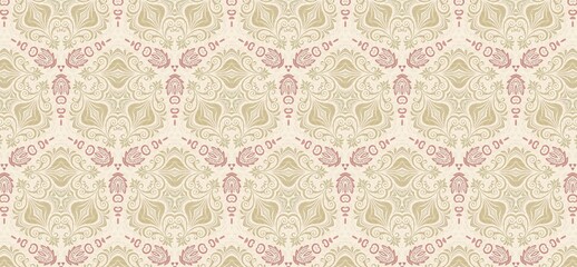 vintage pattern, seamless pattern, floral ornament, damask pattern, decorative background, pastel wallpaper, elegant design, classic wallpaper, retro textile, floral texture, ornamental motif, repeati