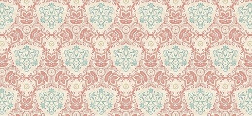 vintage pattern, seamless pattern, floral ornament, damask pattern, decorative background, pastel wallpaper, elegant design, classic wallpaper, retro textile, floral texture, ornamental motif, repeati