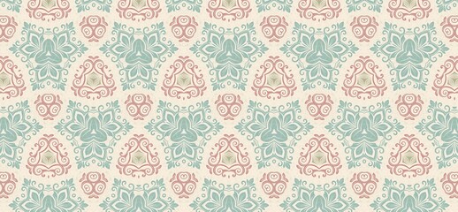vintage pattern, seamless pattern, floral ornament, damask pattern, decorative background, pastel wallpaper, elegant design, classic wallpaper, retro textile, floral texture, ornamental motif, repeati