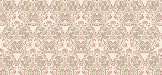 vintage pattern, seamless pattern, floral ornament, damask pattern, decorative background, pastel wallpaper, elegant design, classic wallpaper, retro textile, floral texture, ornamental motif, repeati