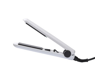 A sleek and modern hair straightener with a slim design and adjustable temperature control for styling hair