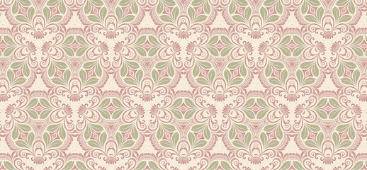 vintage pattern, seamless pattern, floral ornament, damask pattern, decorative background, pastel wallpaper, elegant design, classic wallpaper, retro textile, floral texture, ornamental motif, repeati