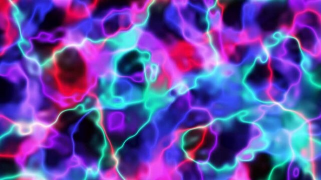 Abstract vibrant plasma energy lightnings, electric discharges forming a dynamic pattern with glowing particles, futuristic background