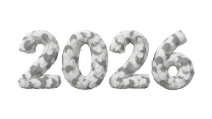 Fluffy 2026 Soft Texture Year Design for New Beginnings