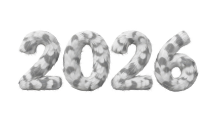 Fluffy 2026 Soft Texture Year Design for New Beginnings