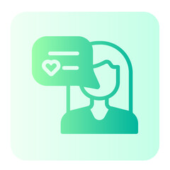 Chat box gradient icon