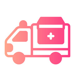 delivery truck gradient icon