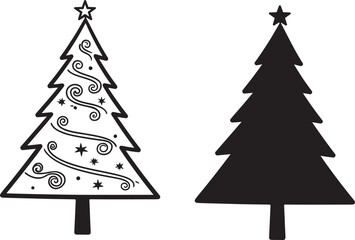 christmas tree vector, christmas tree set, christmas, tree, winter, fir, xmas, pine, snow, holiday, christmas tree, celebration, card, year, december, new, new year, trees, vector, decoration