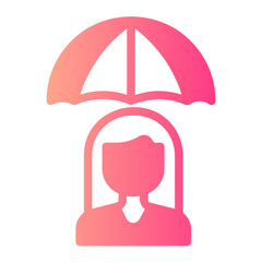 Shelter gradient icon