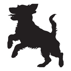 dog silhouette vector illustration © MdAtaul