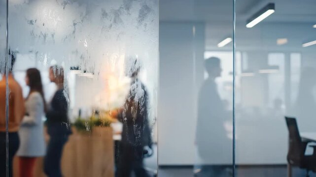 Diverse professionals collaborate in a modern office environment working on daily tasks